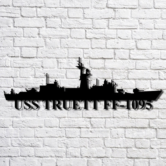 US Navy Metal Sign, Uss Truett Ff1095 Navy Ship Metal Art, Navy Veteran Metal Sign