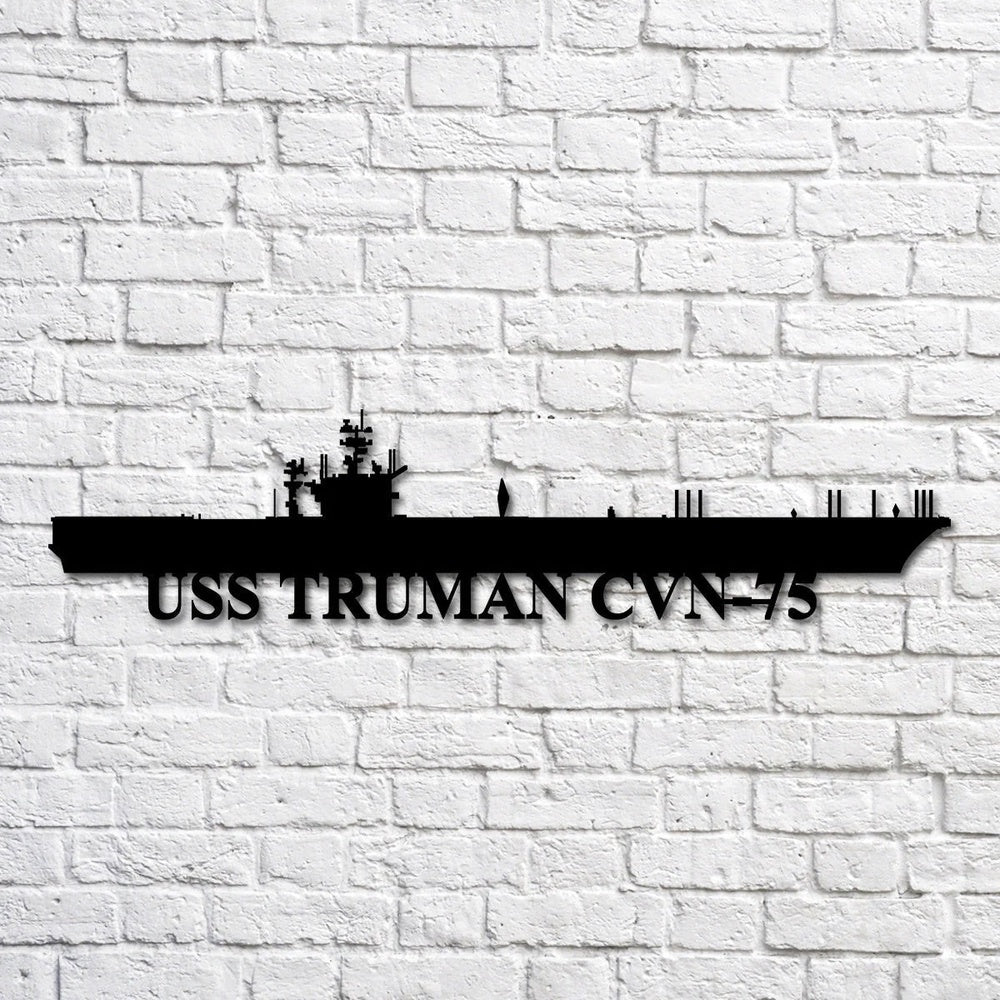 US Navy Metal Sign, Uss Truman Cvn 75 Navy Ship Metal Art, Navy Veteran Metal Sign