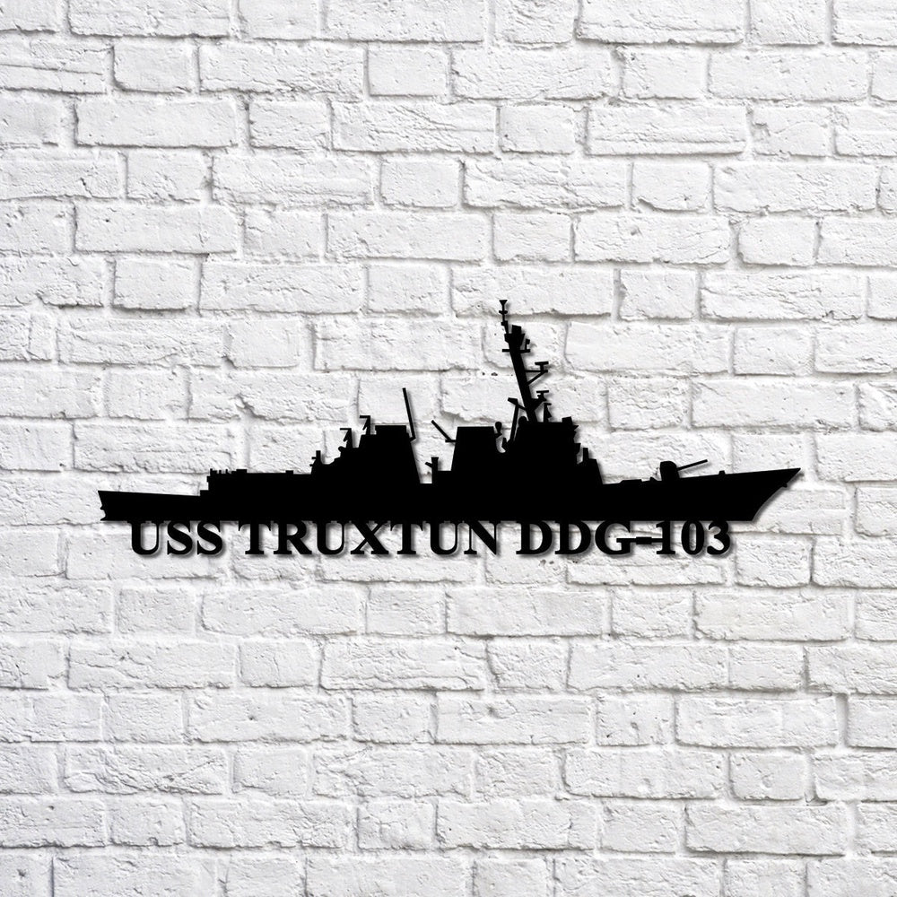 US Navy Metal Sign, Uss Truxtun Ddg103 Navy Ship Metal Sign, Memory Wall Metal Sign, Navy Veteran Metal Sign