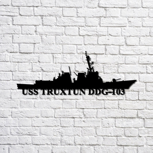US Navy Metal Sign, Uss Truxtun Ddg103 Navy Ship Metal Sign, Memory Wall Metal Sign, Navy Veteran Metal Sign