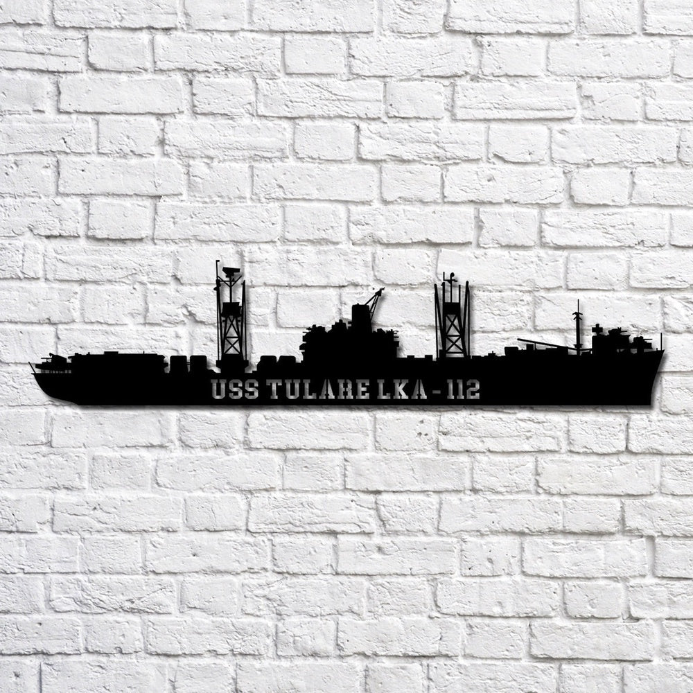 US Navy Metal Sign, Uss Tulare Lka 112 Navy Ship Metal Art, Navy Veteran Metal Sign