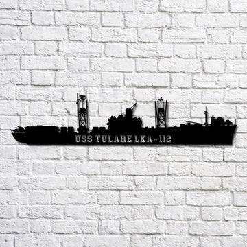 US Navy Metal Sign, Uss Tulare Lka 112 Navy Ship Metal Art, Navy Veteran Metal Sign