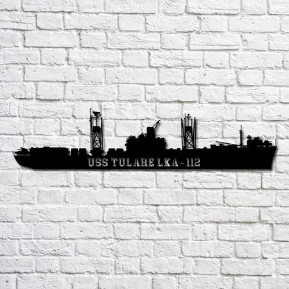 US Navy Metal Sign, Uss Tulare Lka 112 Navy Ship Metal Art, Navy Veteran Metal Sign