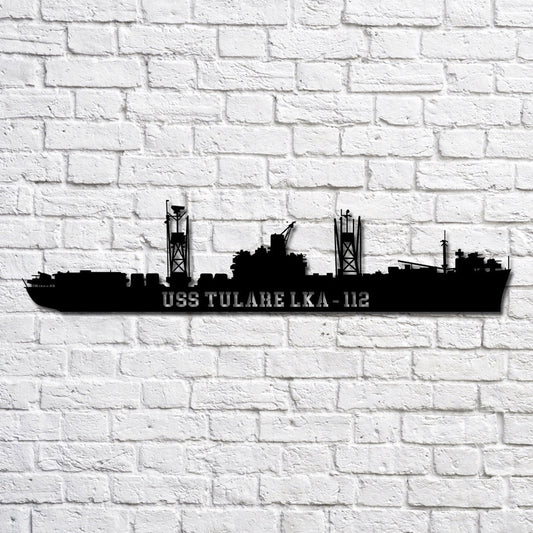 US Navy Metal Sign, Uss Tulare Lka 112 Navy Ship Metal Art, Navy Veteran Metal Sign
