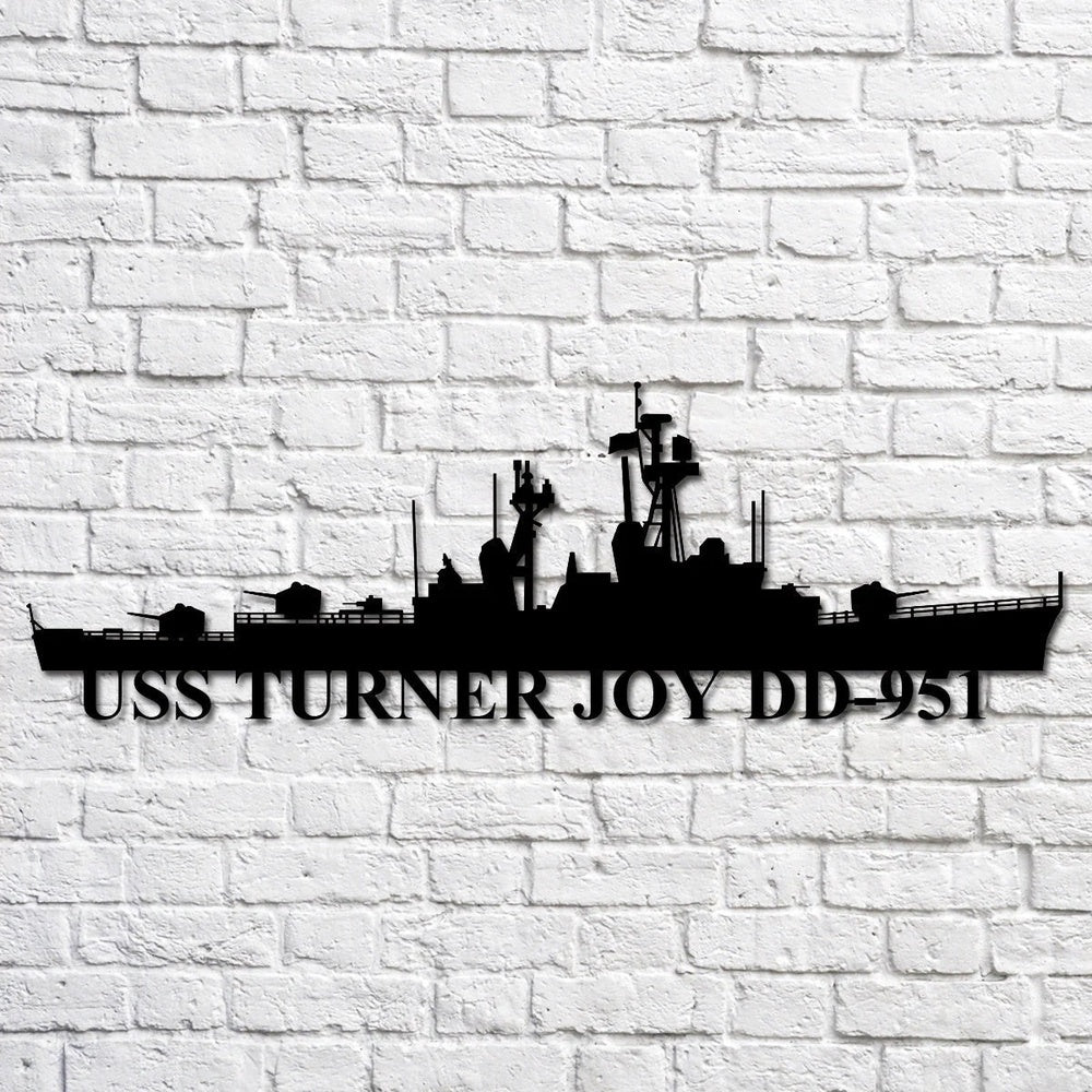 US Navy Metal Sign, Uss Turner Joy Dd951 Navy Ship Metal Art, Navy Veteran Metal Sign