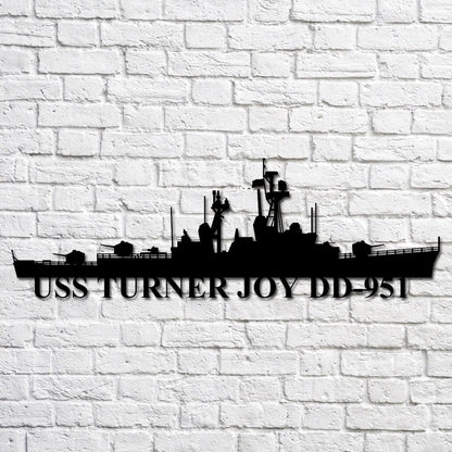 US Navy Metal Sign, Uss Turner Joy Dd951 Navy Ship Metal Art, Navy Veteran Metal Sign