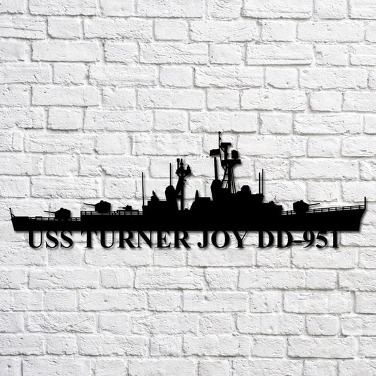 US Navy Metal Sign, Uss Turner Joy Dd951 Navy Ship Metal Art, Navy Veteran Metal Sign
