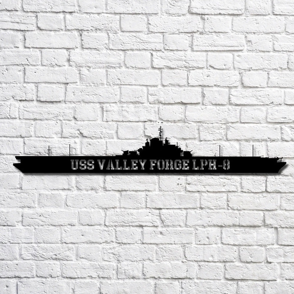 US Navy Metal Sign, Uss Valley Forge Lph8 Navy Ship Metal Art, Custom Us Navy Ship Cut Metal Sign, Navy Veteran Metal Sign