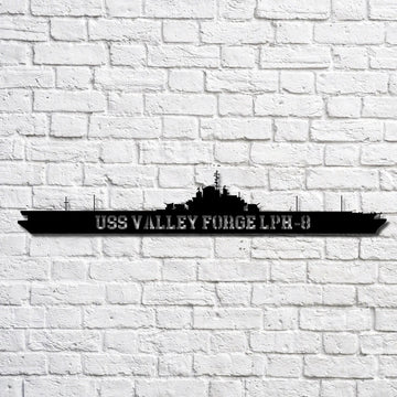 US Navy Metal Sign, Uss Valley Forge Lph8 Navy Ship Metal Art, Custom Us Navy Ship Cut Metal Sign, Navy Veteran Metal Sign