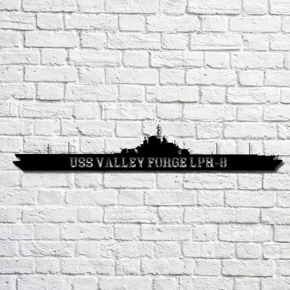 US Navy Metal Sign, Uss Valley Forge Lph8 Navy Ship Metal Art, Custom Us Navy Ship Cut Metal Sign, Navy Veteran Metal Sign