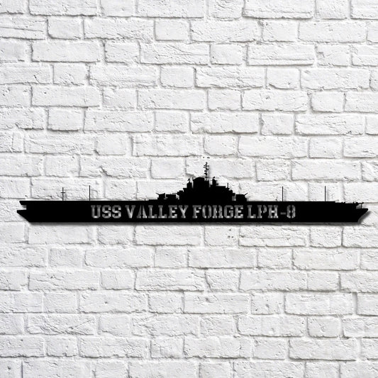 US Navy Metal Sign, Uss Valley Forge Lph8 Navy Ship Metal Art, Custom Us Navy Ship Cut Metal Sign, Navy Veteran Metal Sign