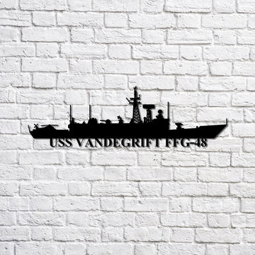 US Navy Metal Sign, Uss Vandegrift Ffg48 Navy Ship Metal Sign, Memory Wall Metal Sign, Navy Veteran Metal Sign