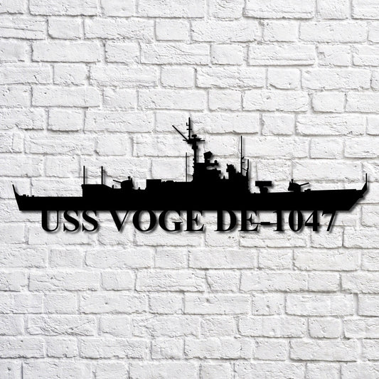 US Navy Metal Sign, Uss Voge De1047 Navy Ship Metal Art, Custom Us Navy Ship Cut Metal Sign, Navy Veteran Metal Sign
