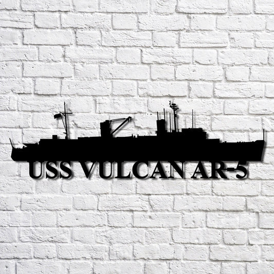 US Navy Metal Sign, Uss Vulcan Ar5 Navy Ship Metal Art, Custom Us Navy Ship Cut Metal Sign, Navy Veteran Metal Sign