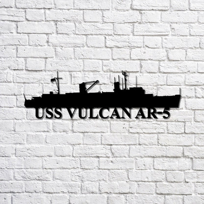 US Navy Metal Sign, Uss Vulcan Ar5 Navy Ship Metal Sign, Memory Wall Metal Sign, Navy Veteran Metal Sign