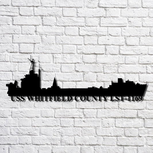 US Navy Metal Sign, Uss Whitfield County Lst1169 Navy Ship Metal Art, Custom Us Navy Ship Cut Metal Sign, Navy Veteran Metal Sign