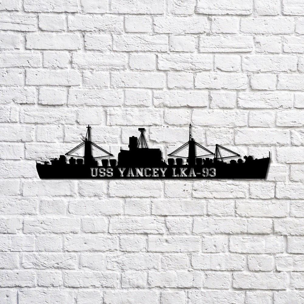 US Navy Metal Sign, Uss Yancey Lka93 Navy Ship Metal Sign, Memory Wall Metal Sign, Navy Veteran Metal Sign