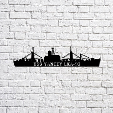 US Navy Metal Sign, Uss Yancey Lka93 Navy Ship Metal Sign, Memory Wall Metal Sign, Navy Veteran Metal Sign