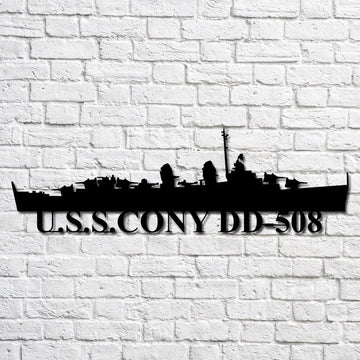 US Navy Metal Sign, Usscony Dd508 Navy Ship Metal Art, Custom Us Navy Ship Cut Metal Sign, Navy Veteran Metal Sign
