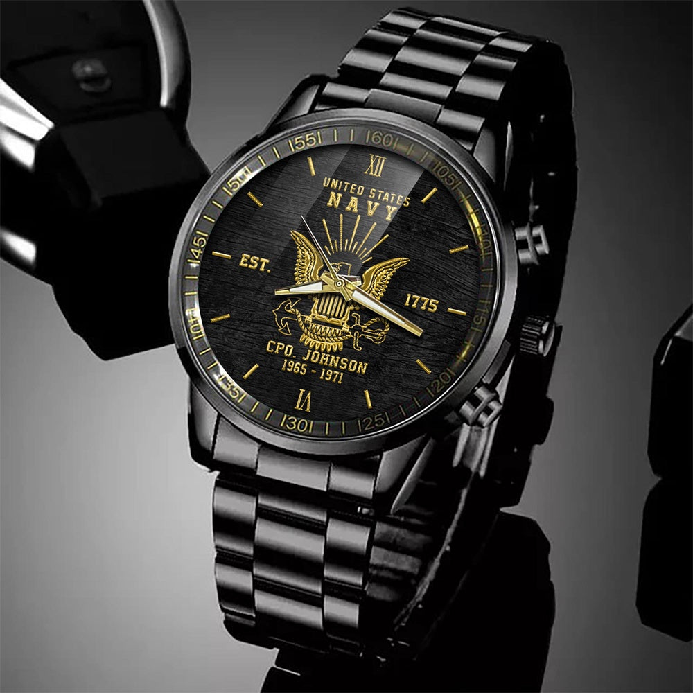 Watch Man Names US Navy Watch Personalized Your Name And Year, Watch Military, Veteran ...