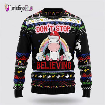 Unicorn Believing Christmas Ugly Christmas Sweater, Best Gift For Christmas