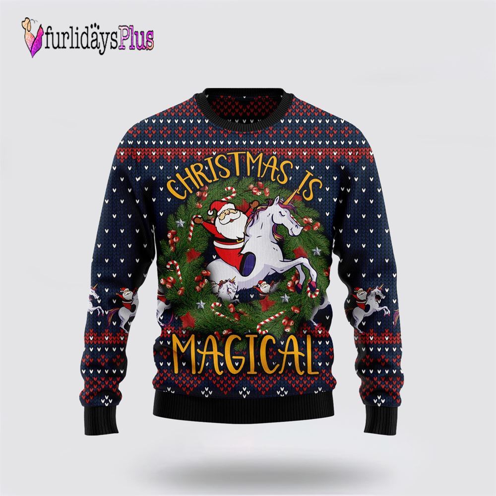 Unicorn Christmas Is Magical Ugly Christmas Sweater, Best Gift For Christmas