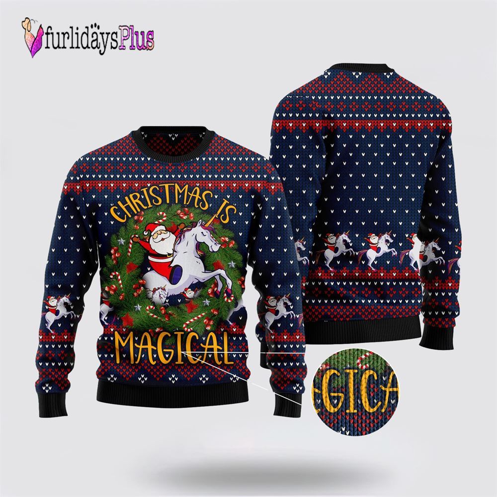 Unicorn Christmas Is Magical Ugly Christmas Sweater, Best Gift For Christmas