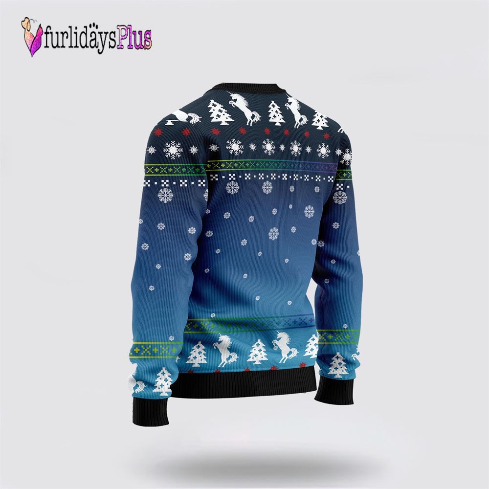 Unicorn Fury Ugly Christmas Sweater, Best Gift For Christmas