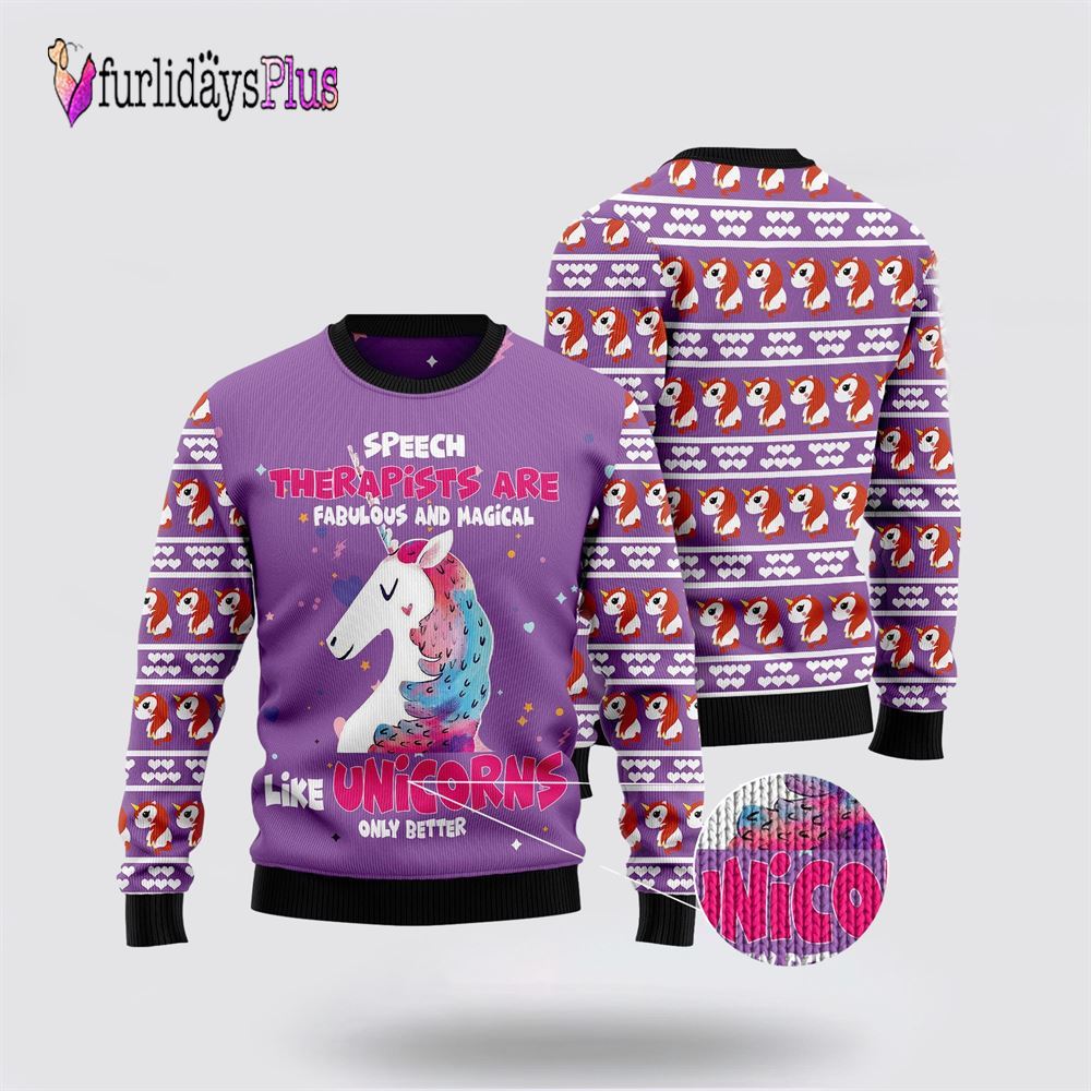Unicorn Magical Ugly Christmas Sweater, Best Gift For Christmas