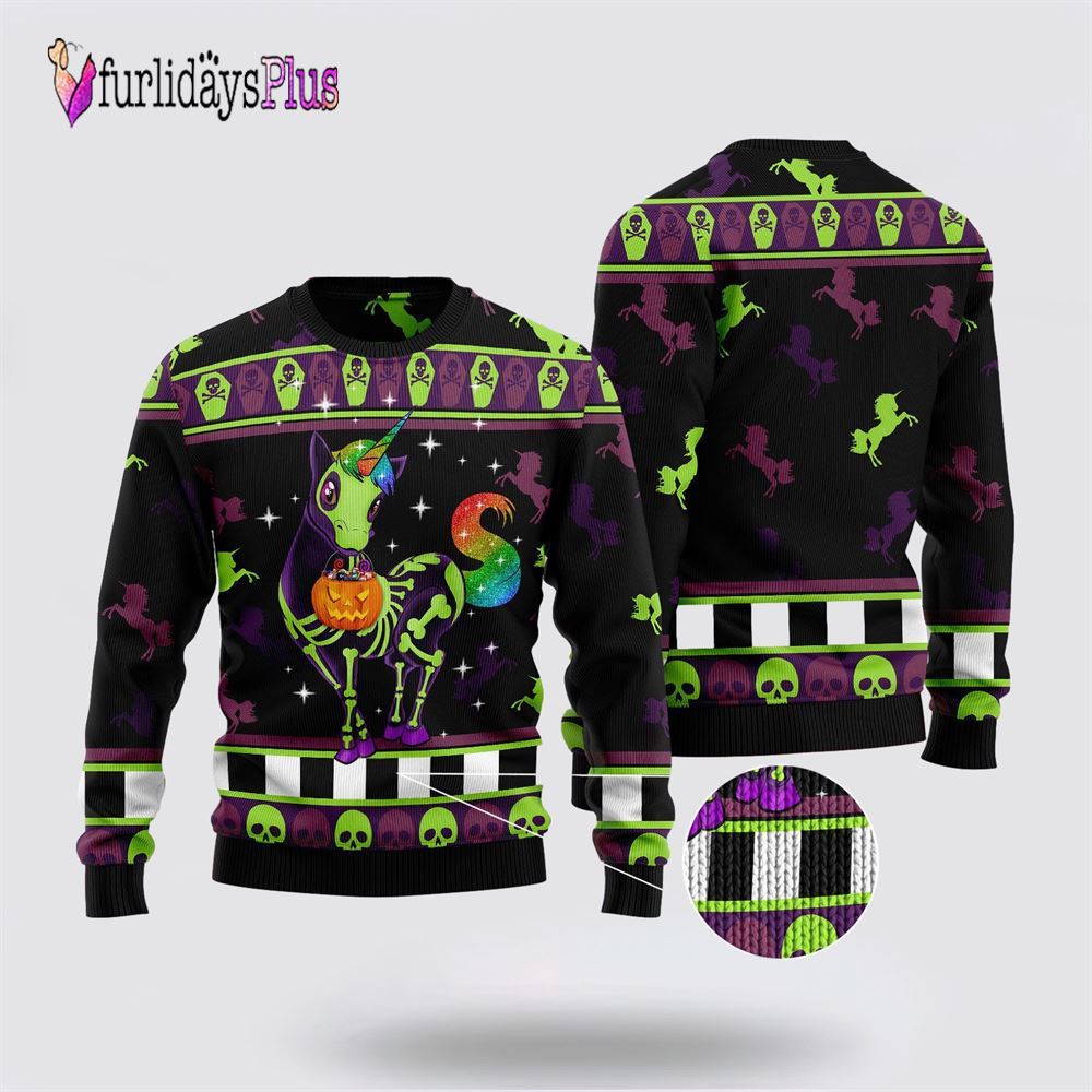 Unicorn Pumpkin Ugly Christmas Sweater, Best Gift For Christmas
