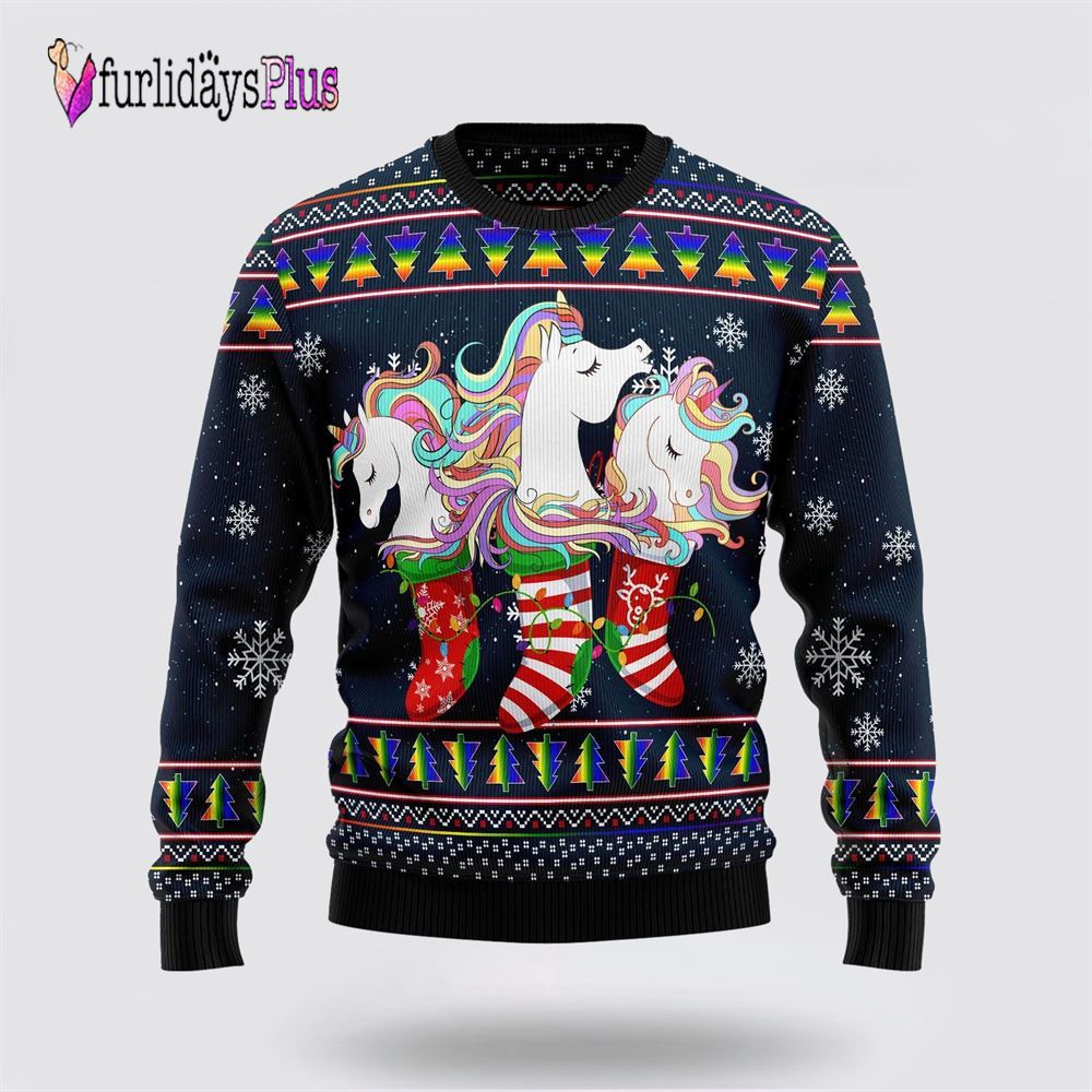 Unicorn Socks Xmas Ugly Christmas Sweater, Best Gift For Christmas