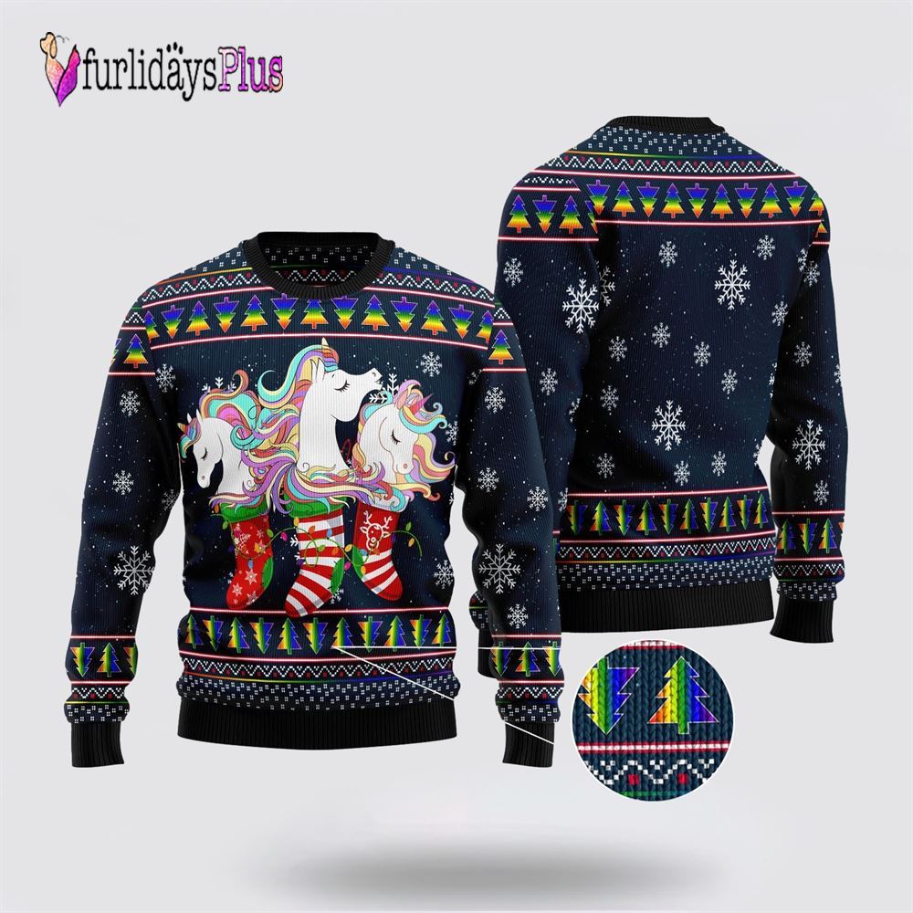 Unicorn Socks Xmas Ugly Christmas Sweater, Best Gift For Christmas