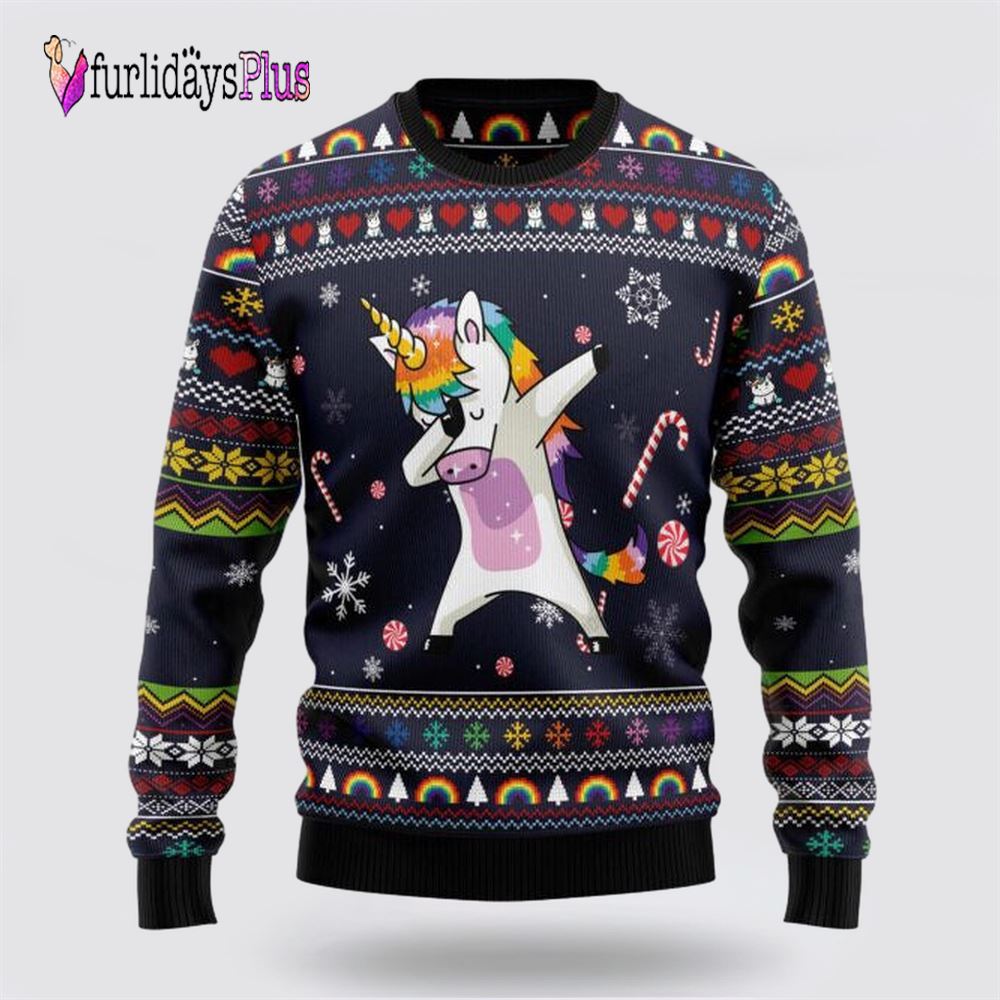 Unicorns Dab Ugly Christmas Sweater, Best Gift For Christmas