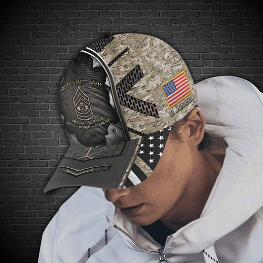 Us Army Baseball Cap, US Army Custom Cap, Military Camo Cap, Custom Gifts For Veteran