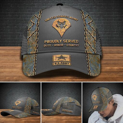 Us Army Baseball Cap, US Army Hat,US Army Veteran Hat Cap, Custom Military Hats, Army Retired Hat, Custom Name And Rank, Gifts For Dad