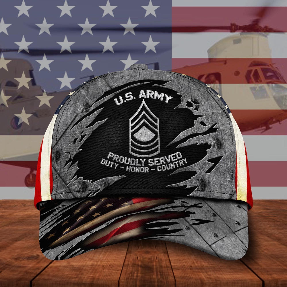 Us Army Baseball Cap, US Army Military Cap, Veteran Cap, Custom Hat All Over Printed