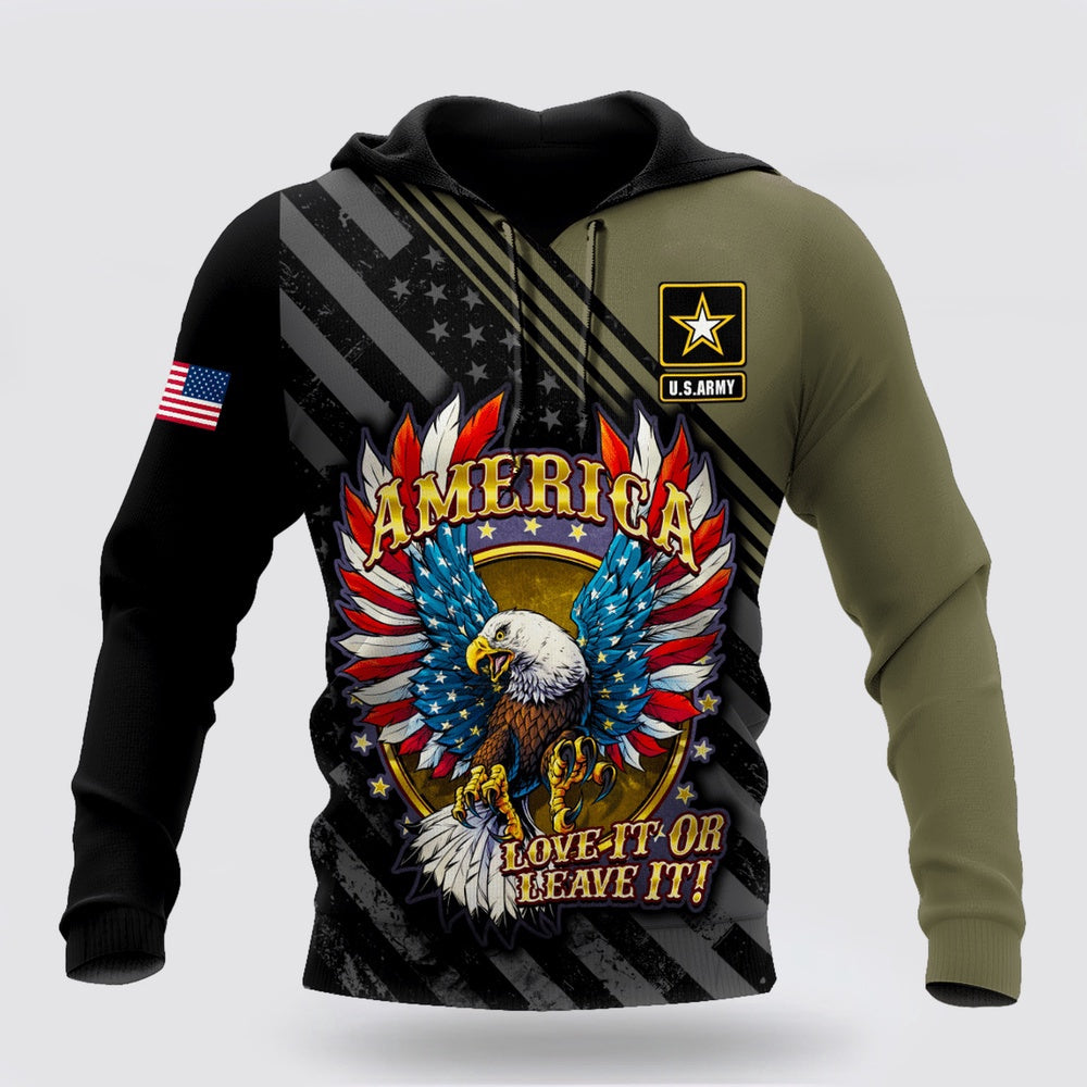 Us Army Hoodie, American US Army Unisex Hoodie
