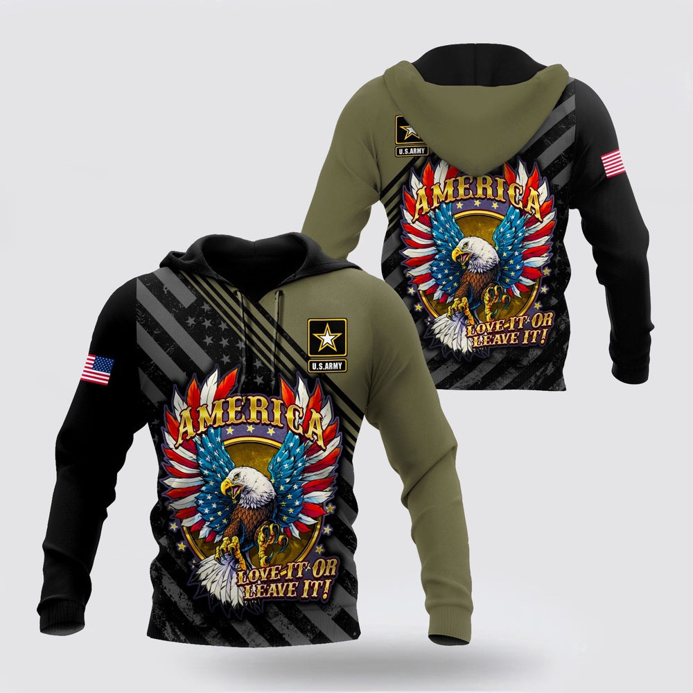 Us Army Hoodie, American US Army Unisex Hoodie