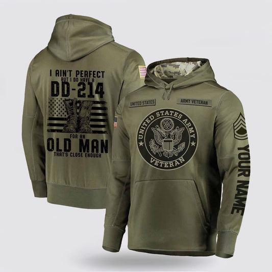 Us Army Hoodie, An Old Man, Not Perfect But I Do Have A DD 214 Us Army Hoodie
