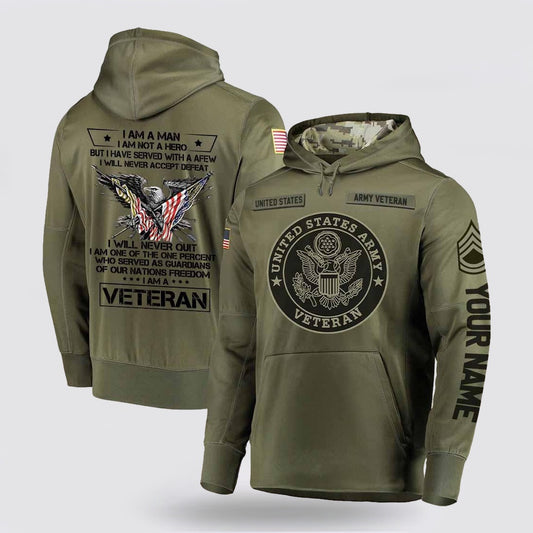 Us Army Hoodie, I Am Veteran Like My Father Before Me Hoodie