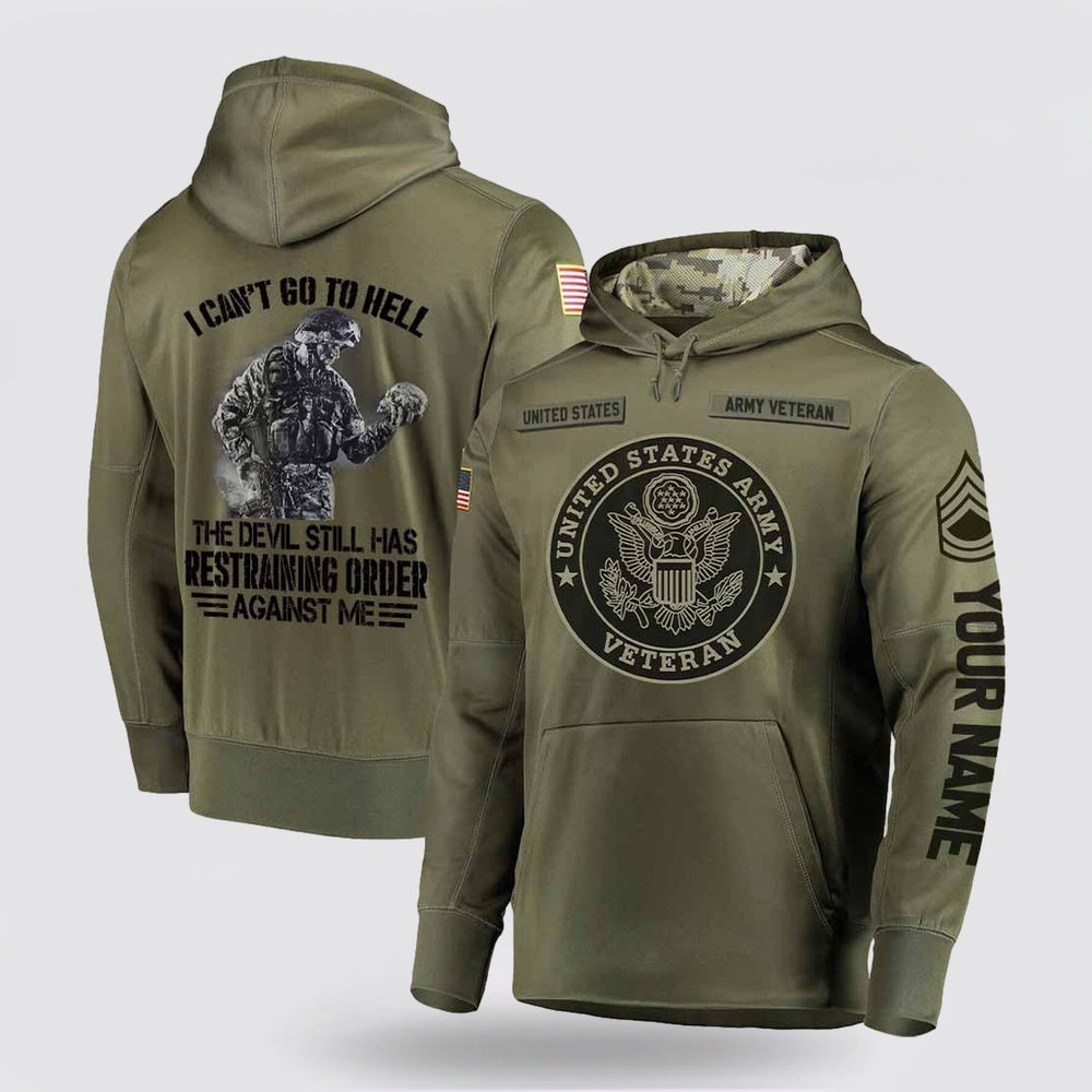 Us Army Hoodie, I Can't Go To Hell Hoodie