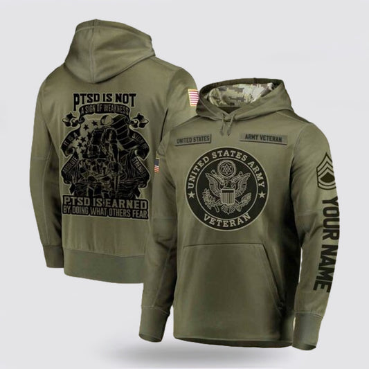 Us Army Hoodie, PTSD Is Not A Sign Of Weakness Hoodie