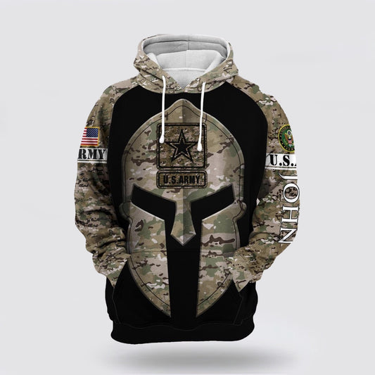 Us Army Hoodie, Personalized Custom Spatan Us Army Hoodie Us Army Veteran