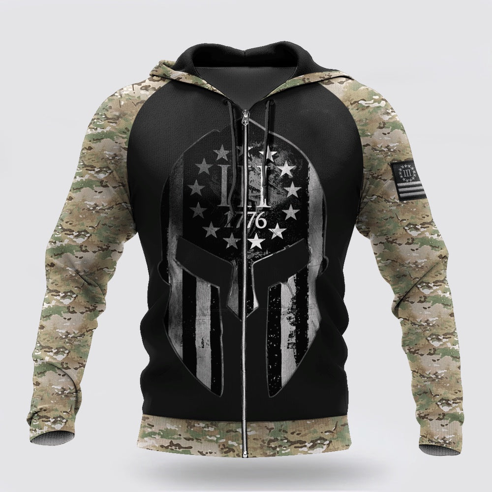 Us Army Hoodie, Spartan Soldier Us Army 3D All Over Printed Hoodie Shirt For Men And Women