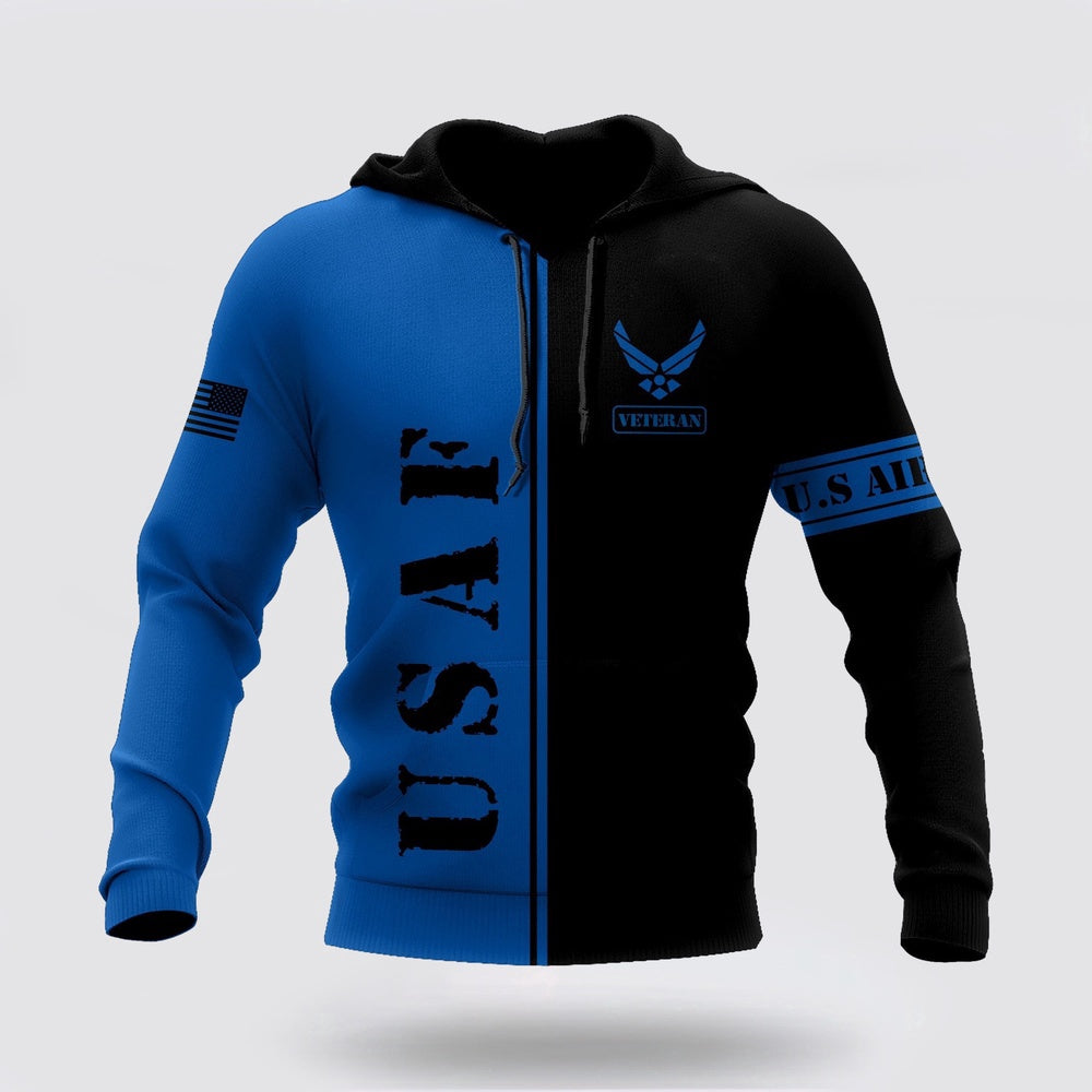 Us Army Hoodie, US Air Force All Over Printed Unisex Hoodie