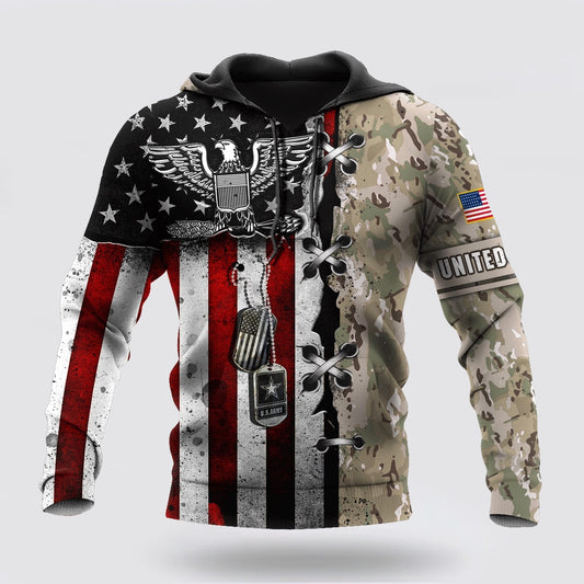 Us Army Hoodie, US Army Veteran American Flag Shirts