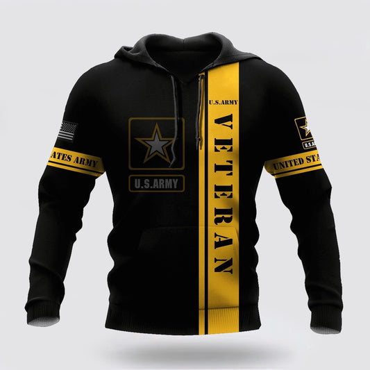 Us Army Hoodie, US Army Veteran Unisex 3D Hoodie