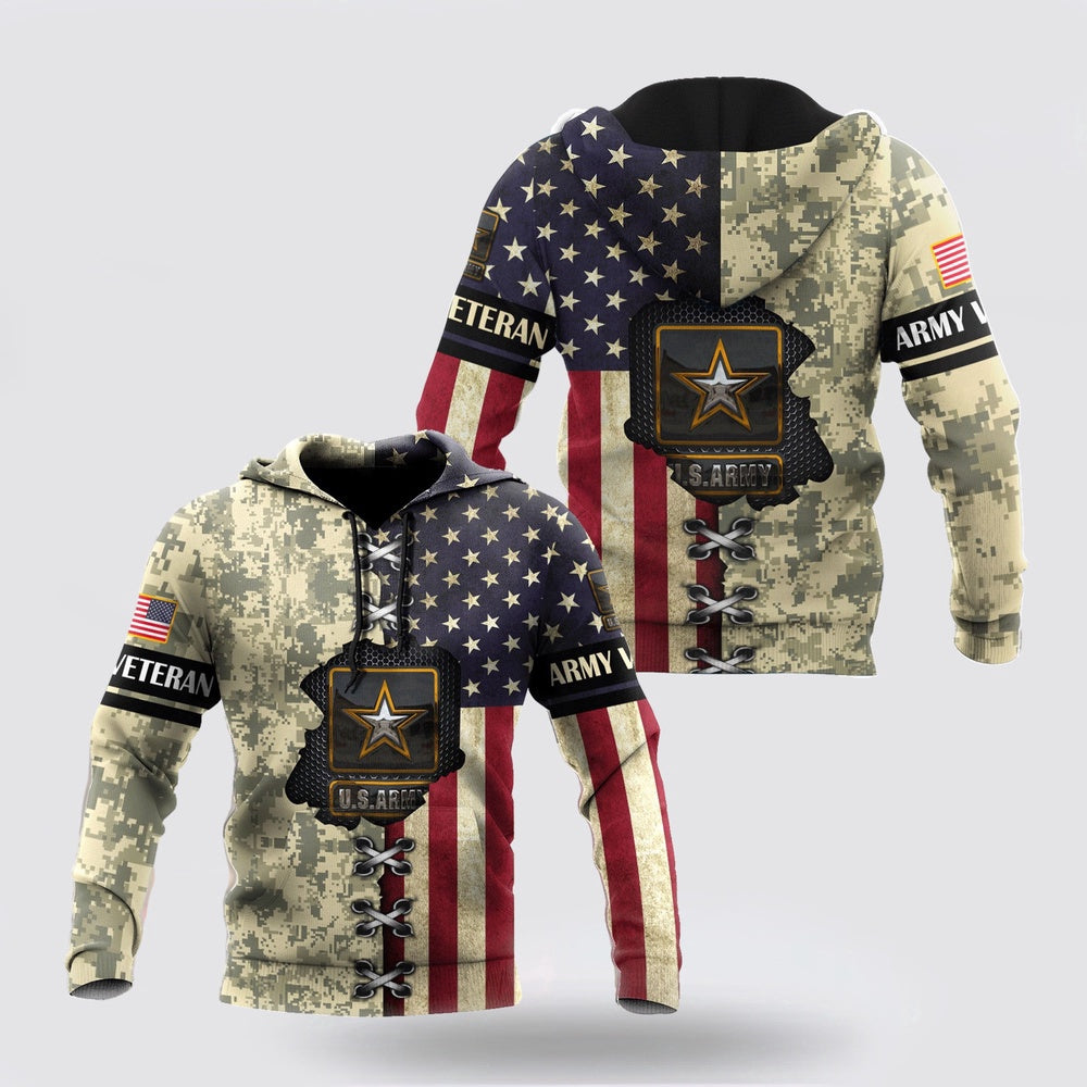 Us Army Hoodie, US Army Veteran Unisex Hoodie