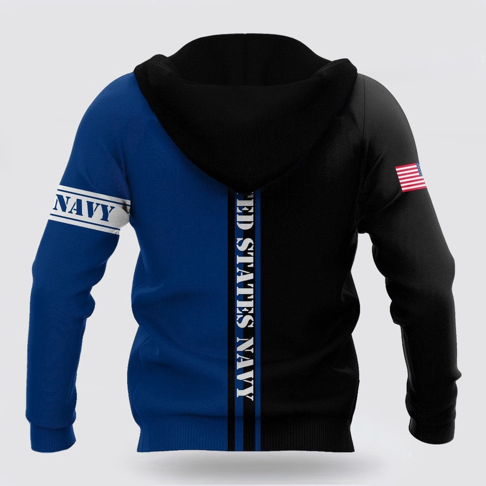 Us Army Hoodie, US Veteran Navy All Over Printed Unisex Hoodie