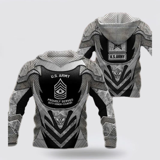 Us Army Hoodie, Us Army Gifts For Military Veteran, Armor Style Hoodie